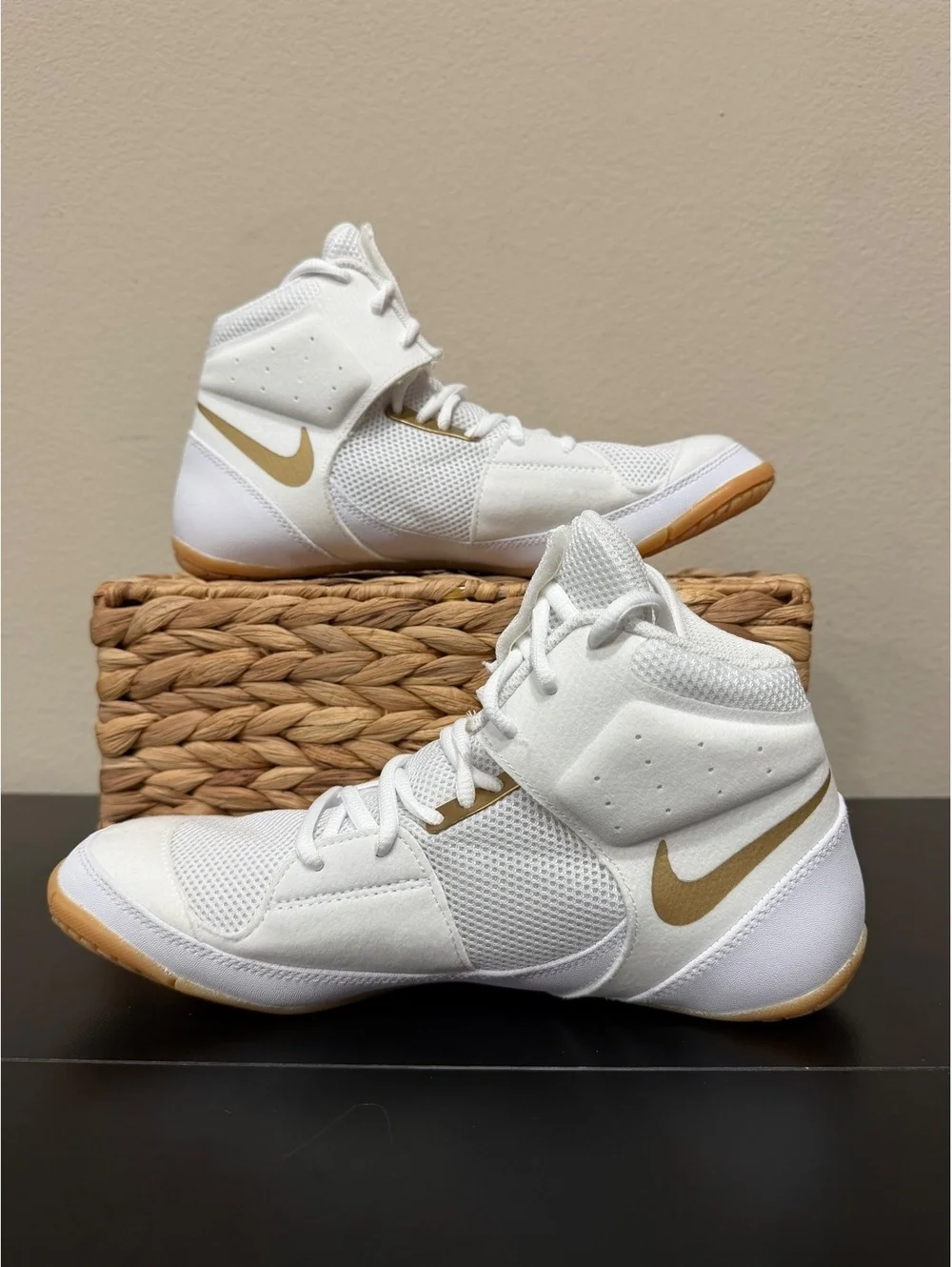 Size 8.5 - Nike Fury Wrestling/Boxing Shoes “White Gold Gum”
